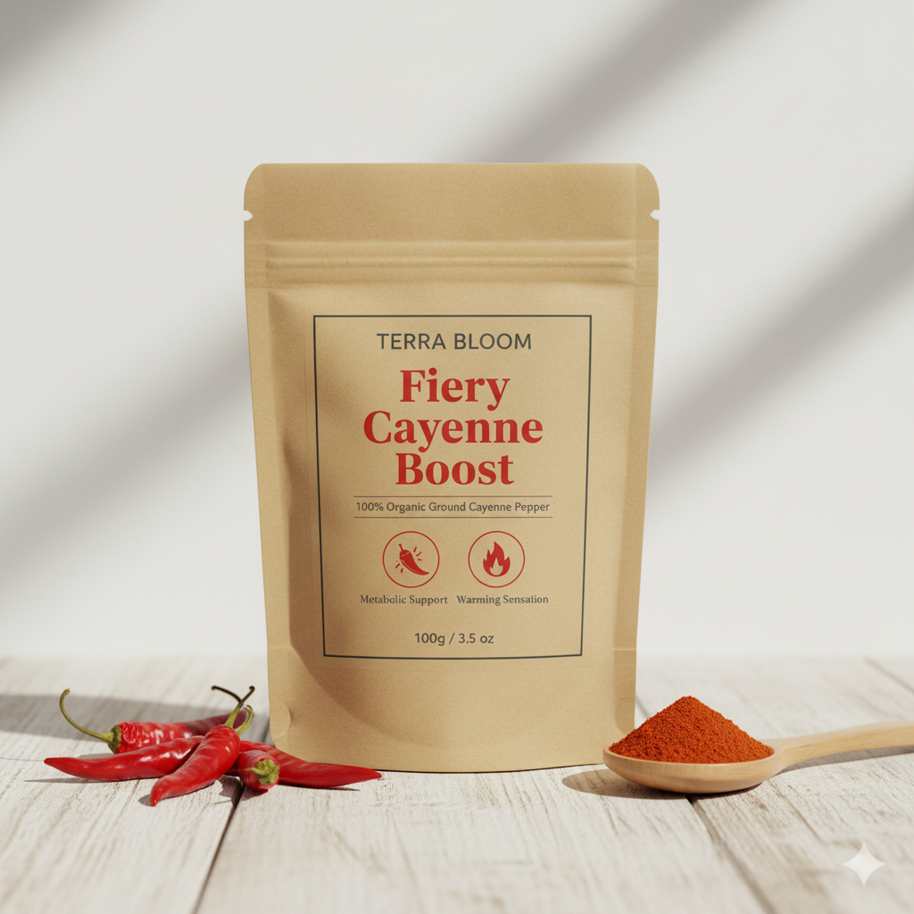 Terra Bloom Fiery Cayenne Boost | Organic Cayenne Pepper Powder